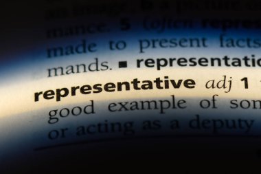 bir sözlüğü'ndeki temsilcisi sözcüğü. temsilcisi kavramı.