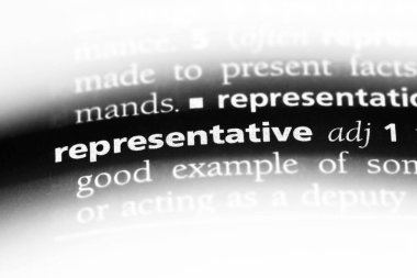 bir sözlüğü'ndeki temsilcisi sözcüğü. temsilcisi kavramı.