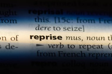 bir sözlüğü'ndeki sözcüğü reprise. Reprise kavramı.