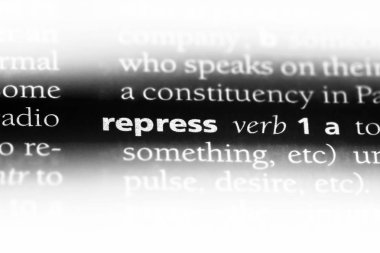 bir sözlüğü'ndeki sözcüğü bastırmak. kavram bastırmak.