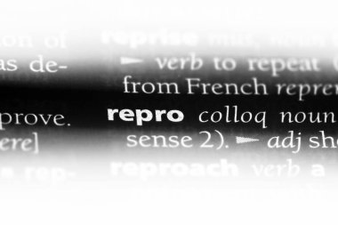 Repro Word'de bir sözlük. Repro kavramı.