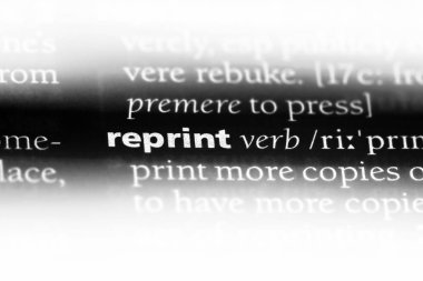 bir sözlüğü'ndeki sözcüğü yeniden yazdırın. kavramı yeniden yazdırın.