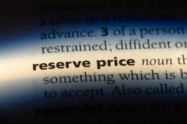 Rezerv Fiyatı Word'de bir sözlük. Rezerv Fiyatı kavramı.
