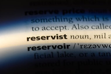 yedek asker Word'de bir sözlük. yedek asker kavramı.