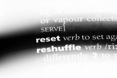 Word'ü Sözlükteki sıfırlayın. kavram Sıfırla.