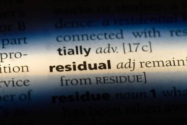 kalan tek kelimeyle bir sözlük. Artık kavramı.