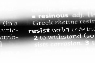 bir sözlüğü'ndeki sözcüğü dayanacak. kavram karşı koymak.