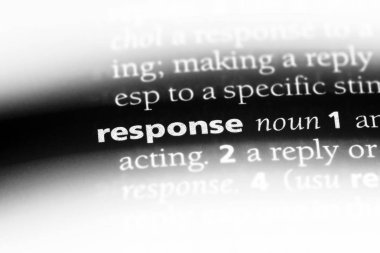 Yanıt Word'de bir sözlük. Yanıt kavramı.