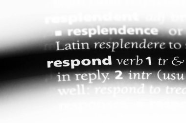 bir sözlüğü'ndeki sözcüğü yanıt. kavram yanıt.