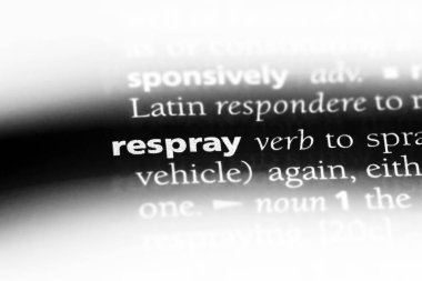 sözcük sözlükte respray. respray kavramı.