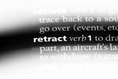 bir sözlüğü'ndeki sözcüğü geri çek. kavram geri çek.