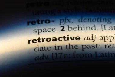 geriye dönük tek kelimeyle bir sözlük. geriye dönük kavramı.