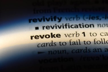 bir sözlüğü'ndeki sözcüğü iptal. kavram iptal.