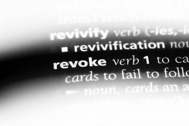 bir sözlüğü'ndeki sözcüğü iptal. kavram iptal.