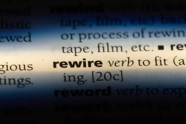 bir sözlüğü'ndeki sözcüğü rewire. kavram rewire.