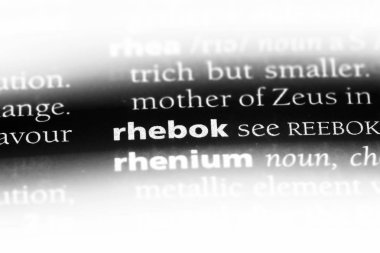rhebok sözcük sözlüğe. rhebok kavramı.