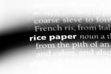 pirinç kağıdı sözcük sözlüğe. pirinç kağıdı kavramı.