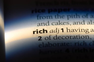 zengin kelime sözlüğe. zengin kavramı.