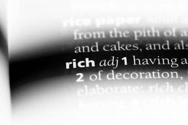 zengin kelime sözlüğe. zengin kavramı.