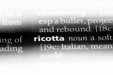 ricotta Word'de bir sözlük. ricotta kavramı.