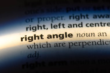 dik açı Word'de bir sözlük. dik açı kavramı.