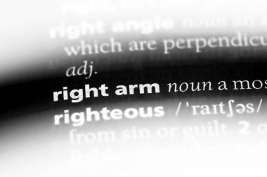 sağ kol Word'de bir sözlük. sağ kol kavramı.