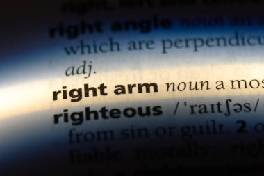 sağ kol Word'de bir sözlük. sağ kol kavramı.