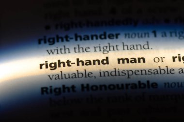 sağ el adam bir sözlük tek kelimeyle. sağ el adam kavramı.