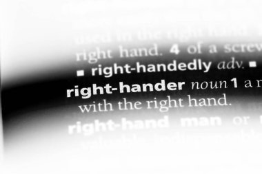 sağ elini Word'de bir sözlük. doğru işleyicisi kavramı.