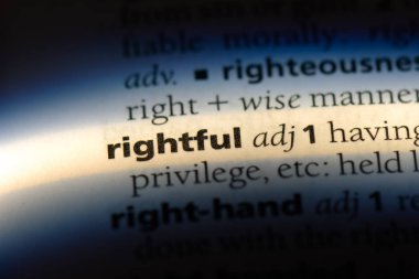 bir sözlüğü'ndeki haklı sözcüğü. hak kavramı.
