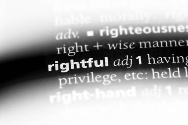 bir sözlüğü'ndeki haklı sözcüğü. hak kavramı.