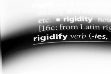 bir sözlüğü'ndeki sözcüğü rigidify. kavram rigidify.