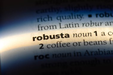 Robusta Word'de bir sözlük. Robusta kavramı.