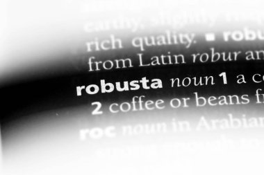 Robusta Word'de bir sözlük. Robusta kavramı.