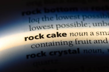 Rock kek Word'de bir sözlük. Rock kek kavramı.