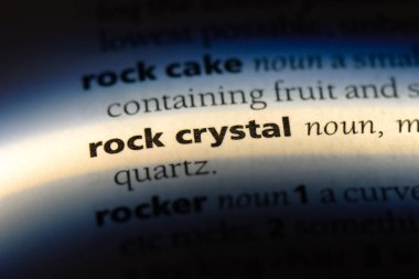 Kaya kristali Word'de bir sözlük. Kaya kristali kavramı.