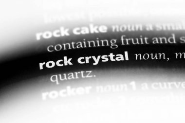 Kaya kristali Word'de bir sözlük. Kaya kristali kavramı.