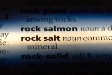 kaya tuzu Word'de bir sözlük. kaya tuzu kavramı.