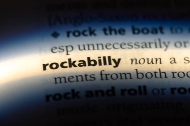 Rockabilly Word'de bir sözlük. Rockabilly kavramı.