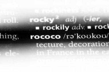 Rokoko kelime sözlüğe. Rokoko kavramı.