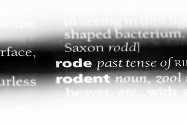 bir sözlüğü'ndeki sözcüğü bindi. Rode kavramı.