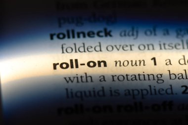 bir sözlüğü'ndeki sözcüğü rulo. kavramı üzerinde rulo.