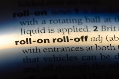 Word'de bir sözlük kapalı rulo rulo. kavram kapalı rulo rulo.