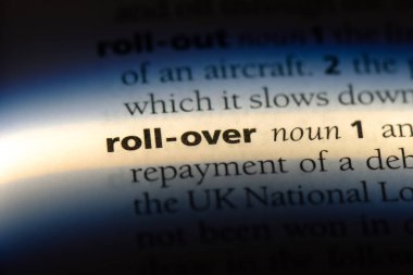 bir sözlüğü'ndeki sözcüğü üzerine getirin. kavram üzerinde rulo.