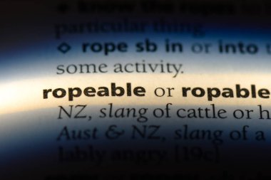 ropeable tek kelimeyle bir sözlük. ropeable kavramı.