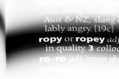 Ropy tek kelimeyle bir sözlük. Ropy kavramı.