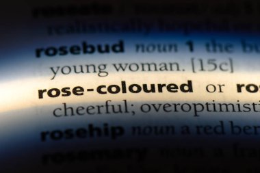 gül renkli tek kelimeyle bir sözlük. gül renkli kavramı.