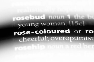 gül renkli tek kelimeyle bir sözlük. gül renkli kavramı.