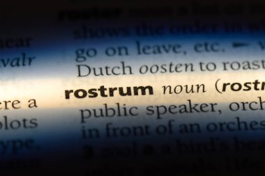 kürsü Word'de bir sözlük. kürsü kavramı.