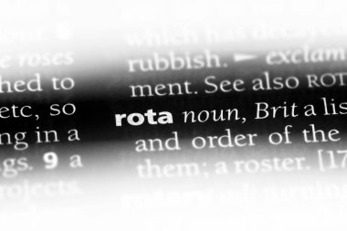 rota Word'de bir sözlük. rota kavramı.